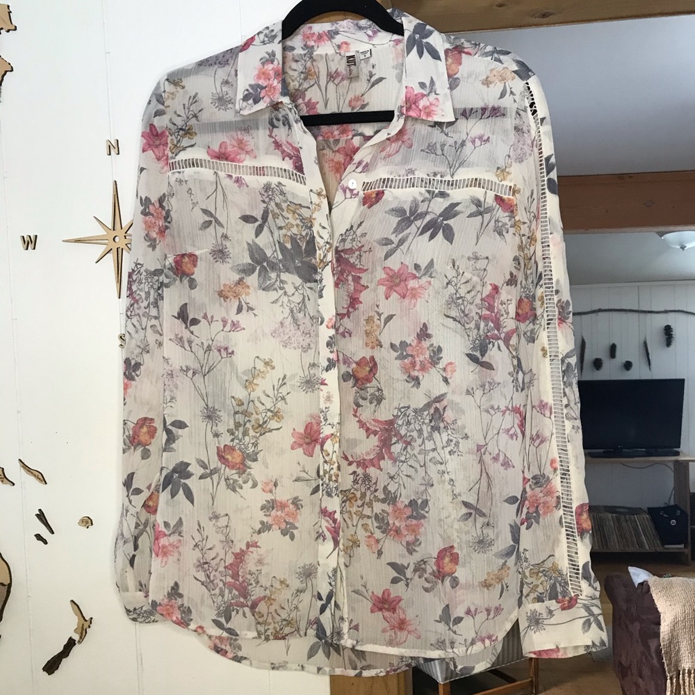 Kut Women’s sheer shirt, size small fits like medium